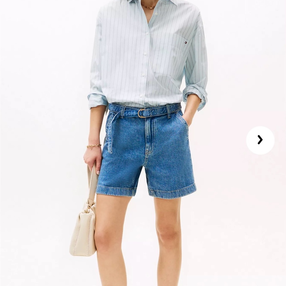 Tommy Hilfiger Blue High Waist Denim Shorts
